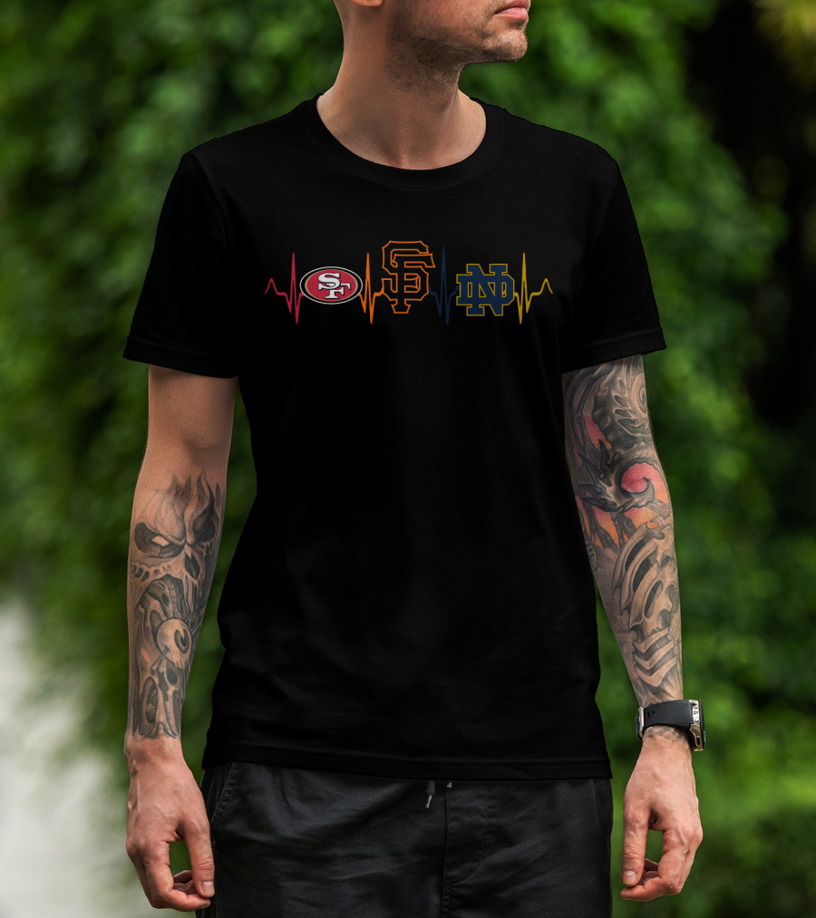 49ers Giants Notre Dame Pulse Combo T-Shirt