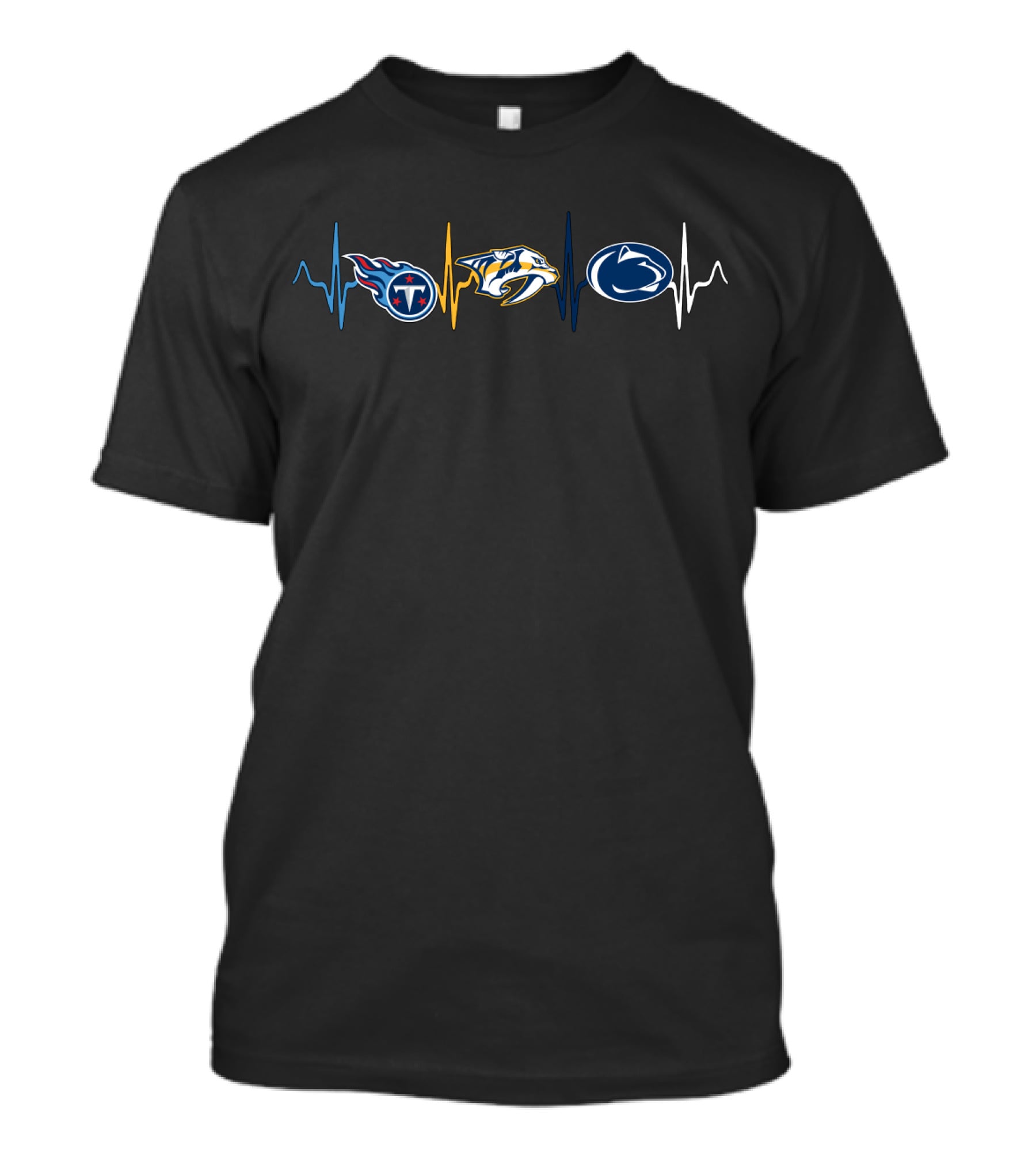 Tennessee Titans Nashville Predators Penn State Nittany Lions Football Hockey College Sports Fan Love T-Shirt