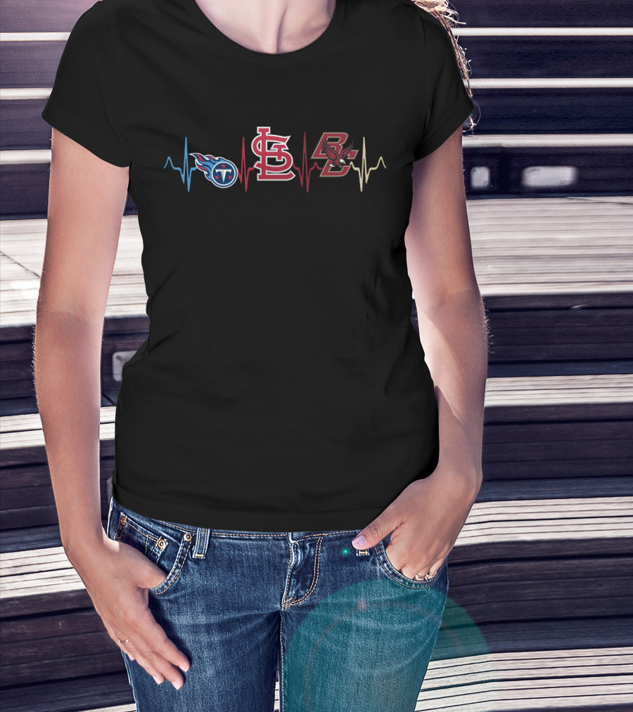Titans St. Louis Cardinals Boston College Heartbeat T-Shirt