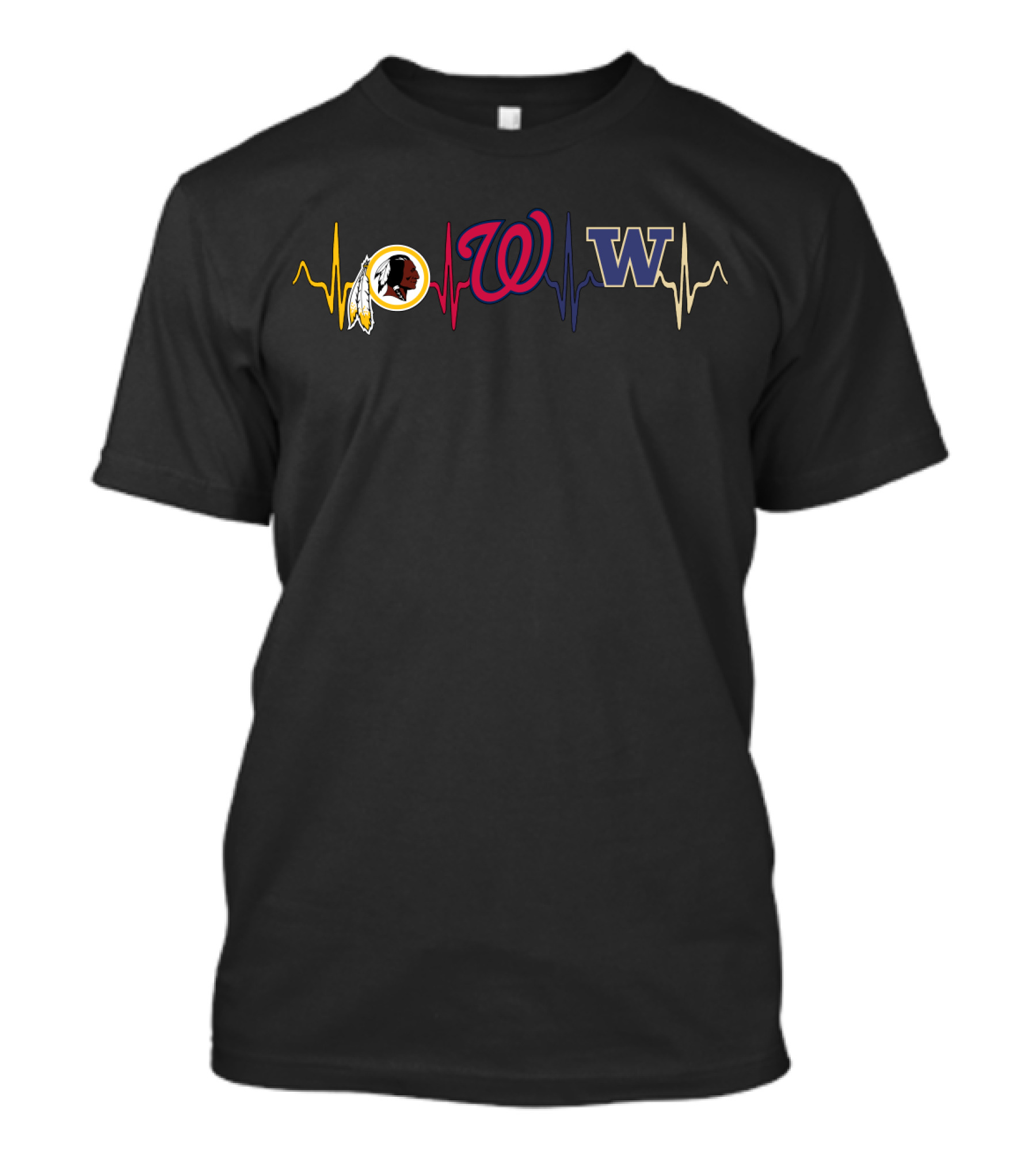 Washington Redskins Nationals Wh Heartbeat Series T-Shirt