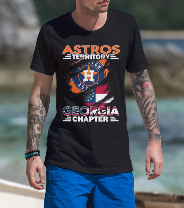 Astros Territory Georgia Chapter Houston Astros Georgia Flag T-Shirt