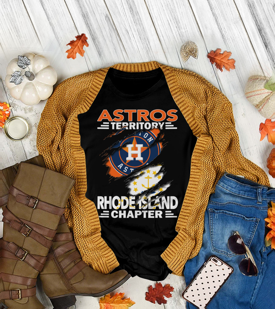 Astros Territory Rhode Island Chapter Houston Baseball Logo Fan Emblem T-Shirt