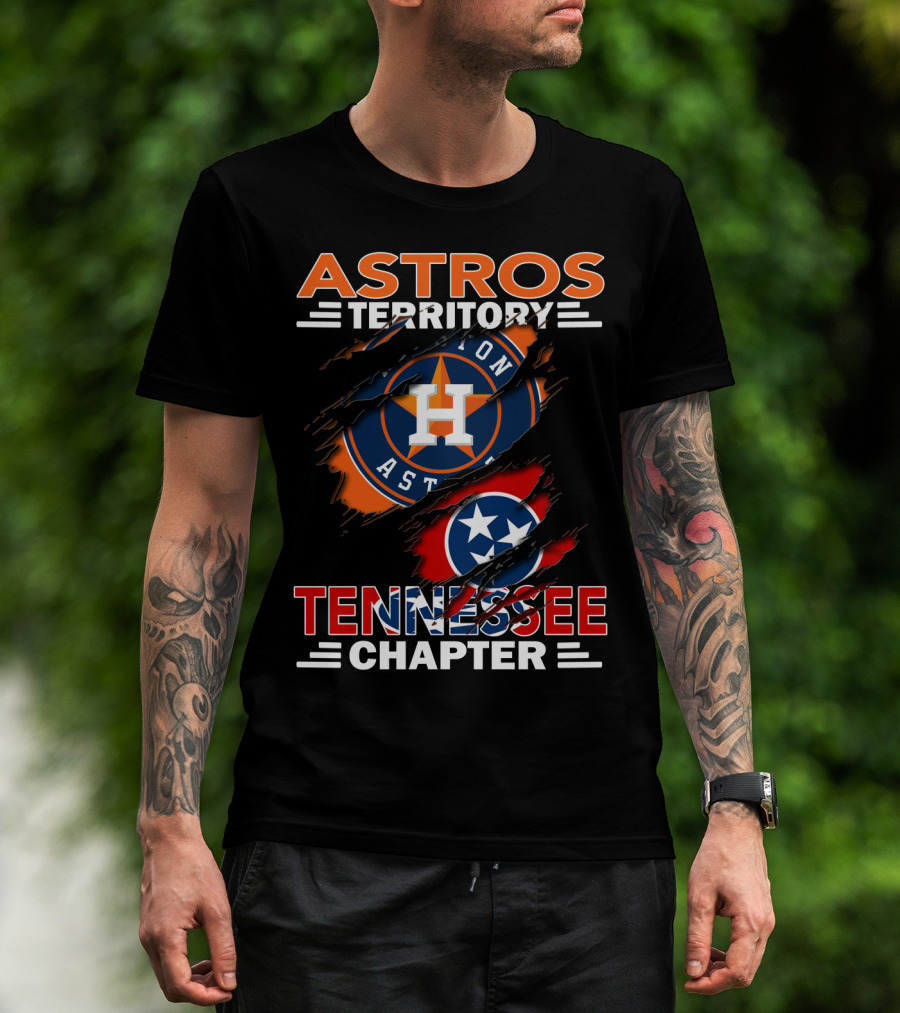 Astros Territory Tennessee Chapter Houston Logo And Tennessee Flag Elements T-Shirt