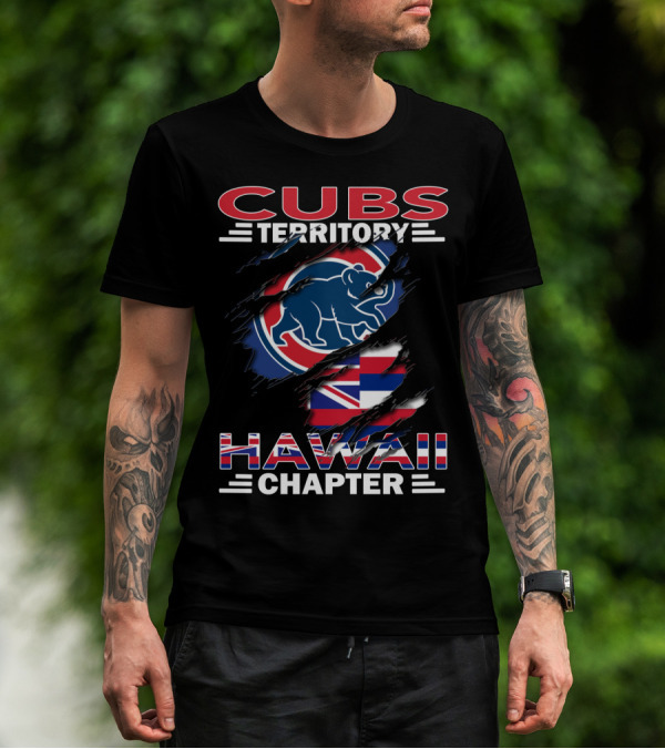 Cubs Territory Hawaii Chapter Blue Bear Logo With Union Jack Elements T-Shirt