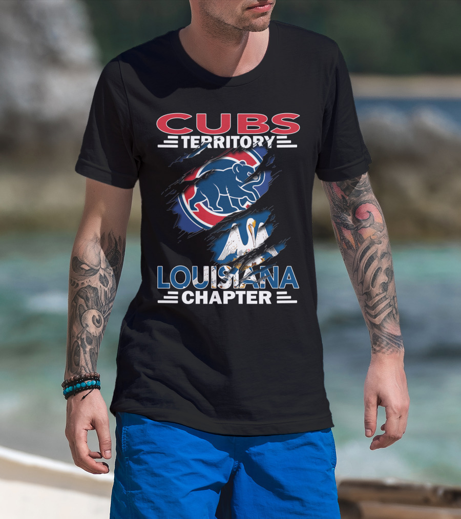 Cubs Territory Louisiana Chapter Pelican Logo And Bear T-Shirt
