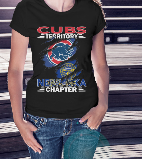 Cubs Territory Nebraska Chapter Nebraska State Seal And Chicago Cubs T-Shirt