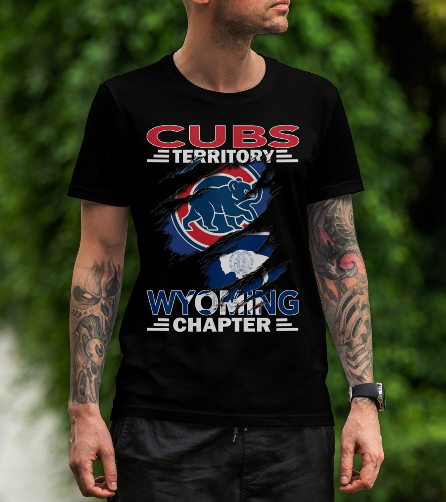 Cubs Territory Wyoming Chapter Blue Bear And State Seal T-Shirt