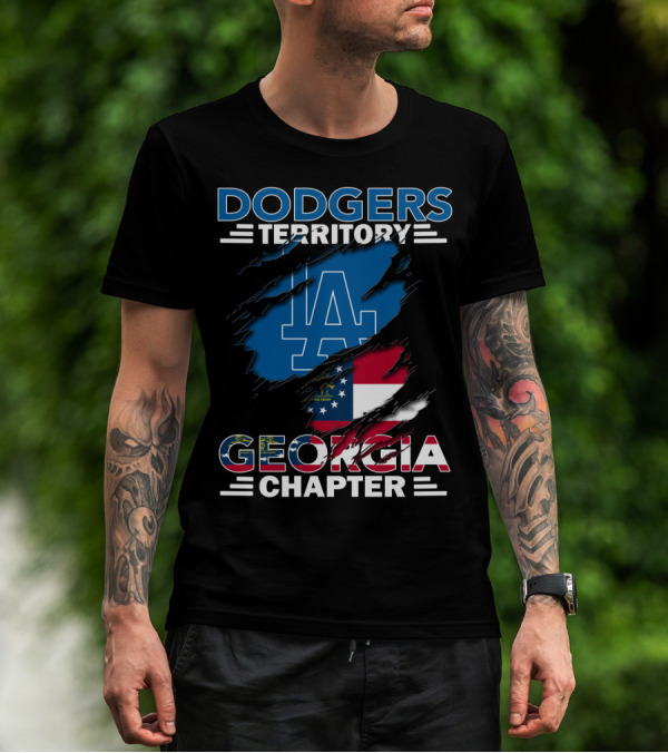 Dodgers Territory LA Georgia Chapter American Flag T-Shirt