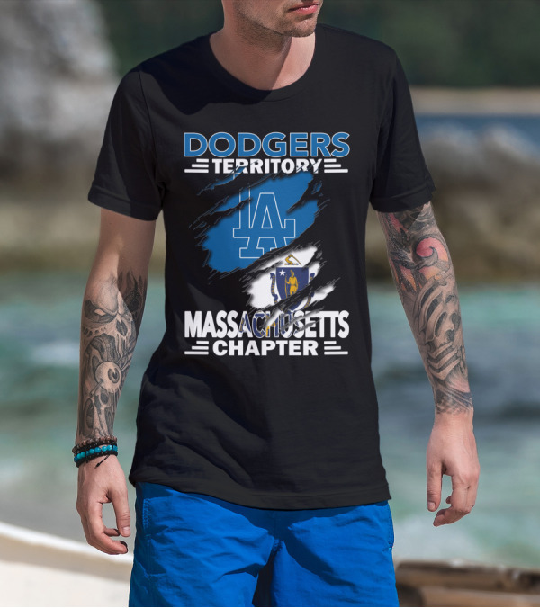 Dodgers Territory LA Massachusetts Chapter Boston Fan Base T-Shirt