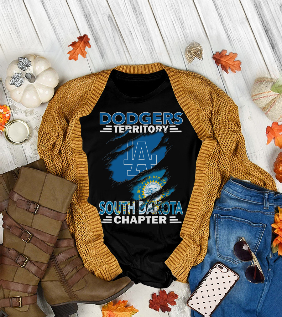Dodgers Territory LA Logo South Dakota Chapter T-Shirt