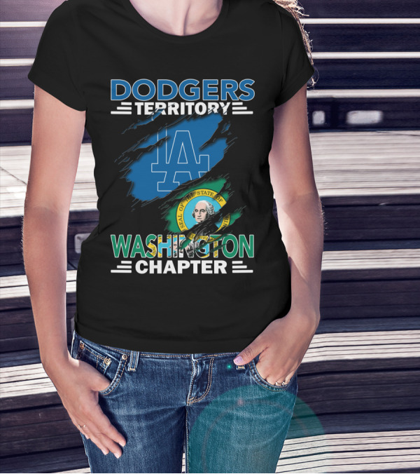 Dodgers LA Territory Washington Chapter Seal Of The State T-Shirt