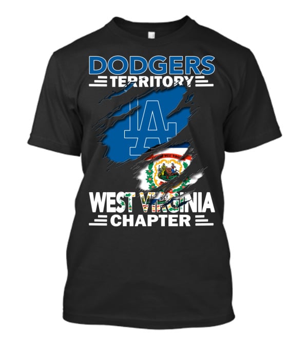 Dodgers Territory LA Emblem West Virginia Chapter T-Shirt
