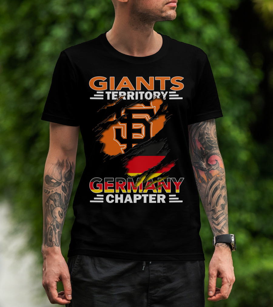 Giants Territory Germany Chapter Sf Baseball Logo With German Flag T-Shirt