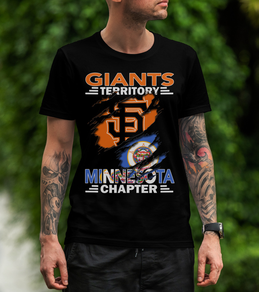 Giants Territory Minnesota Chapter San Francisco Giants Logo Minnesota State Flag T-Shirt