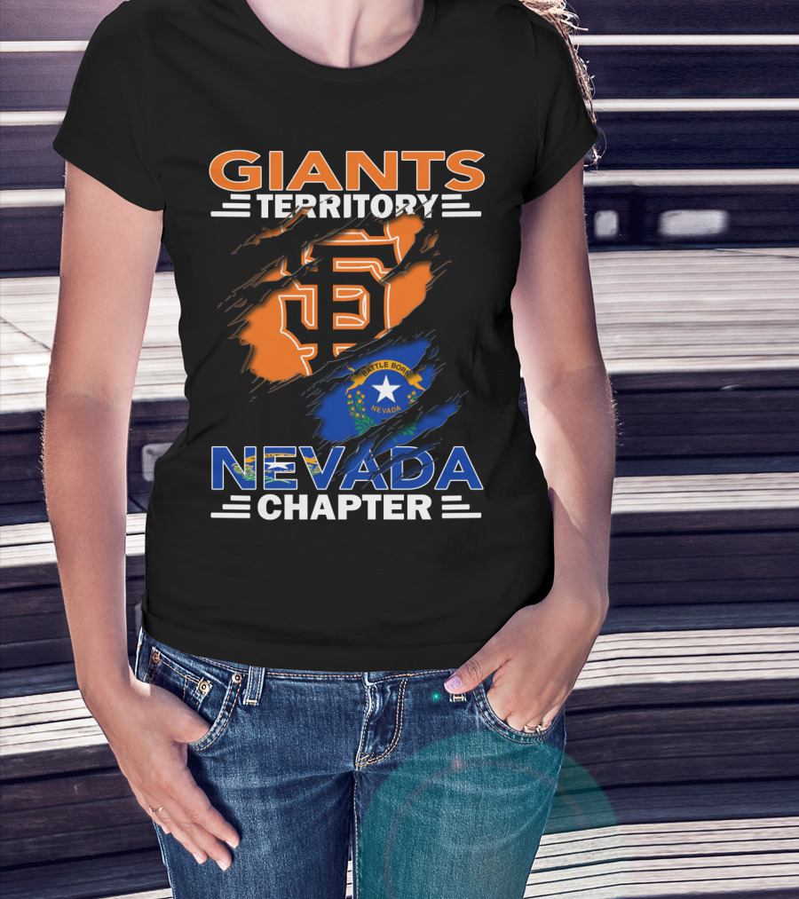 Giants Territory Nevada Chapter Battle Born State Flag San Francisco Giants T-Shirt