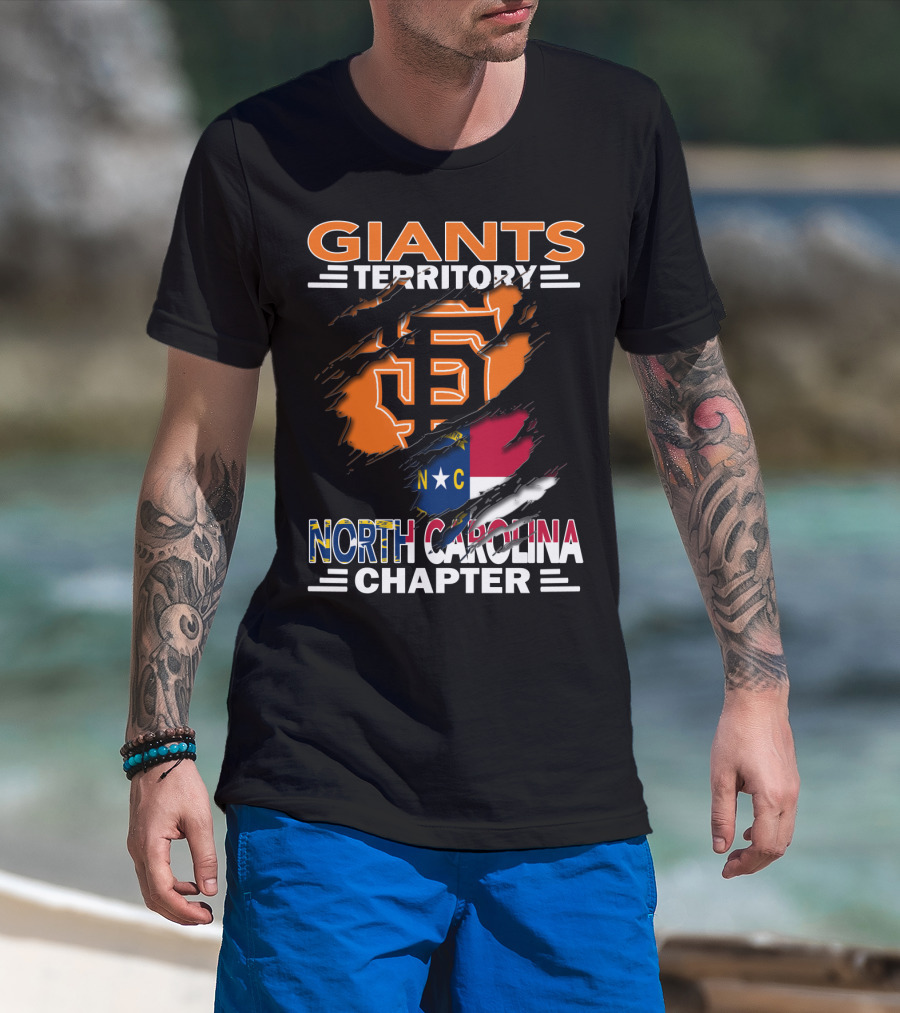 Giants Territory Sf Logo North Carolina Chapter T-Shirt