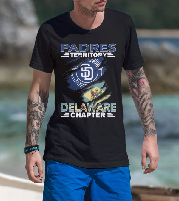PADRES Territory San Diego Baseball Delaware Chapter T-Shirt