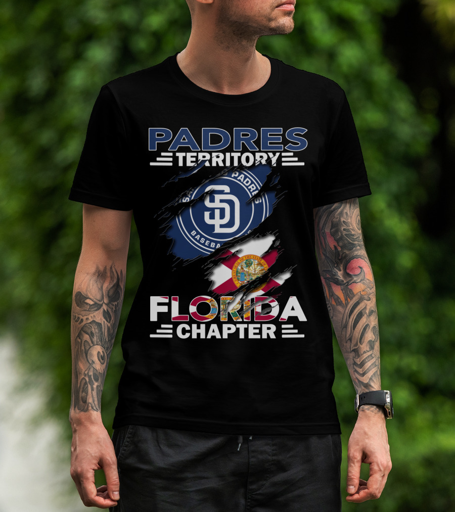 Padres Territory San Diego Baseball Florida Chapter Flag T-Shirt