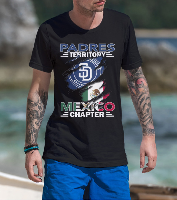 Padres Territory Mexico Chapter SD Baseball Flag T-Shirt