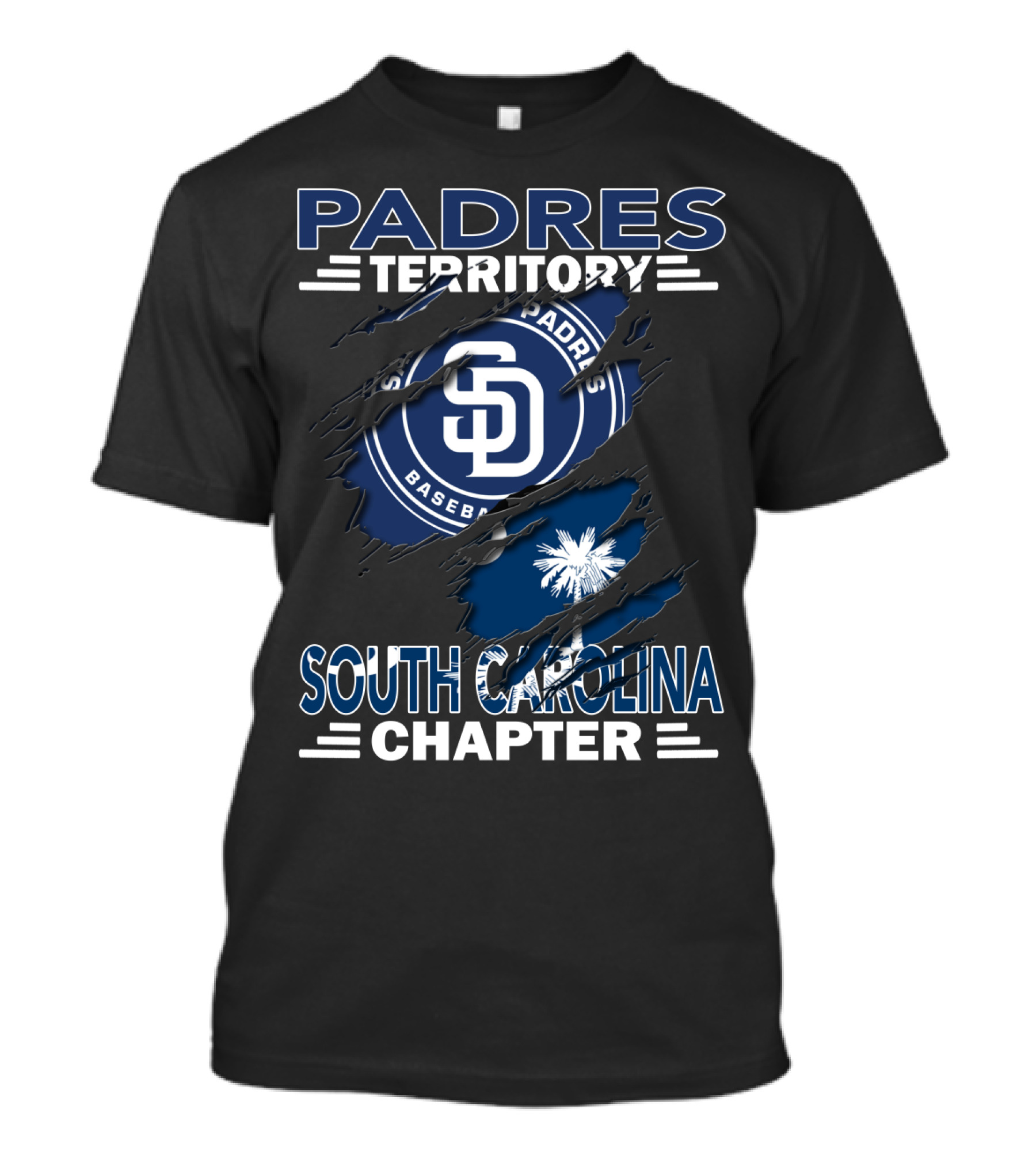 San Diego Padres Territory South Carolina Chapter Baseball Fan Club T-Shirt