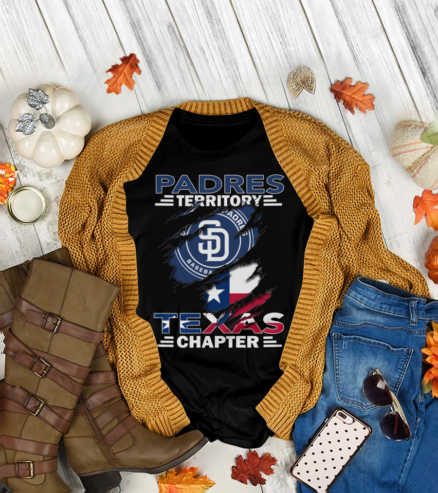 San Diego Padres Territory Texas Chapter Baseball Flag T-Shirt