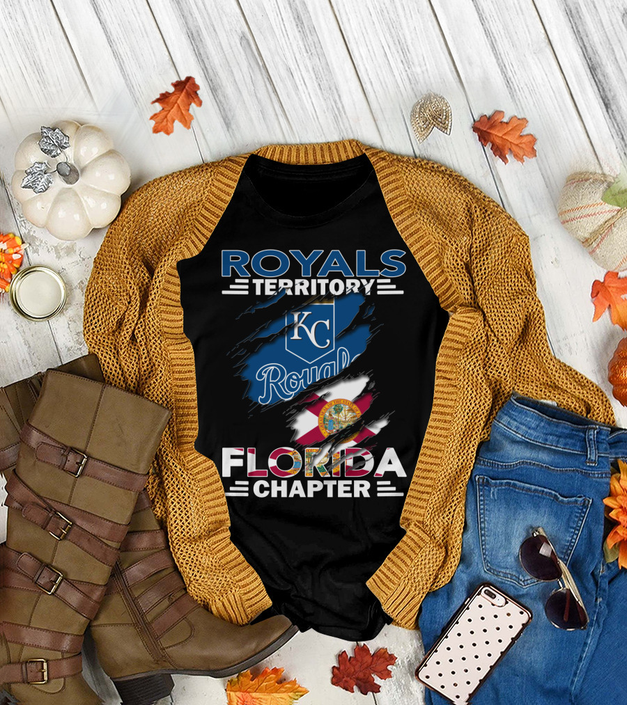 Royals Territory Florida Chapter KC Royals Logo Florida Flag Emblem T-Shirt