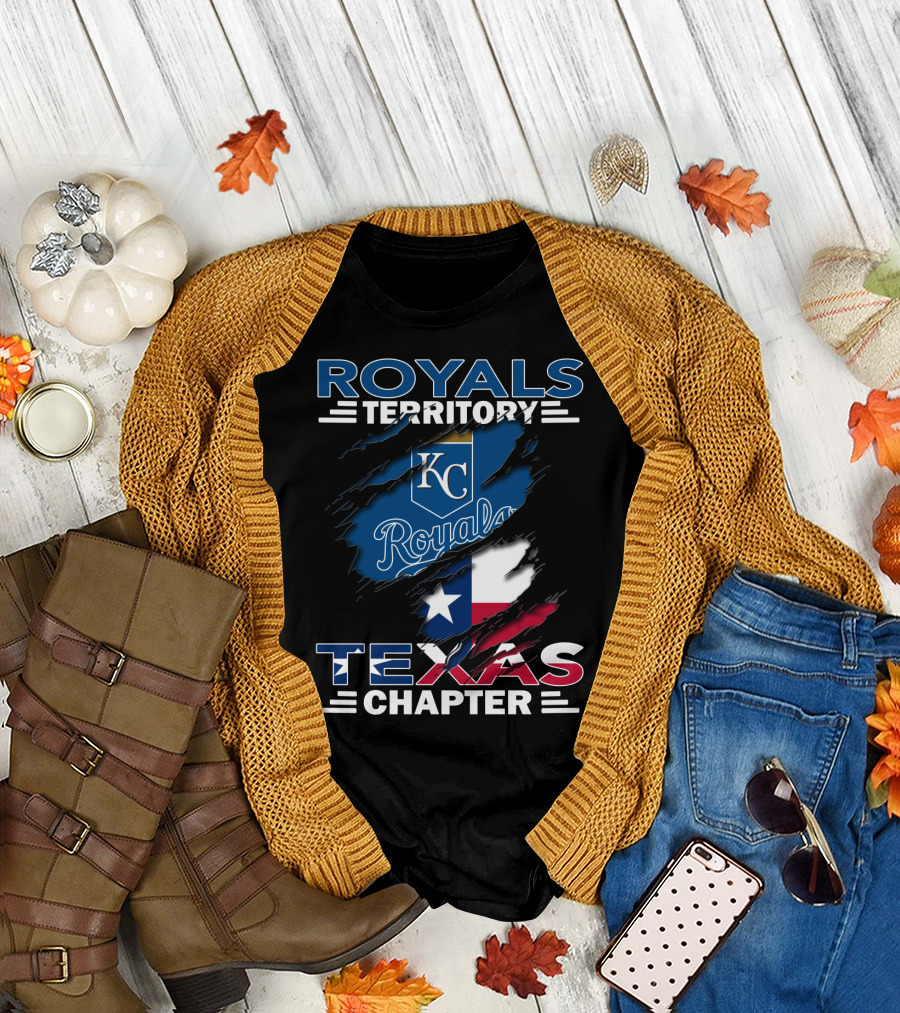 Royals Territory Texas Chapter KC Royals Texas Flag T-Shirt