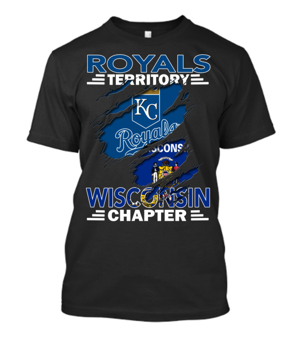 Royals Territory KC Wisconsin Chapter Logo With State Flag Elements T-Shirt