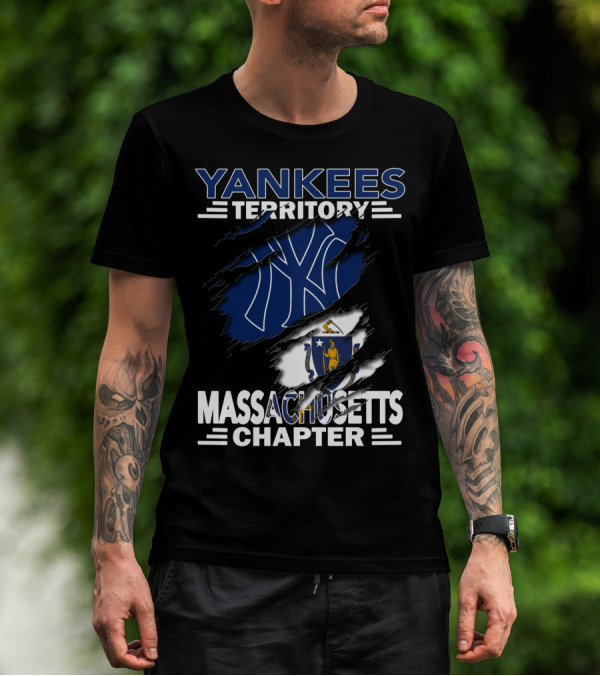 Yankees Territory Massachusetts Chapter NY Emblem State Flag Integration T-Shirt