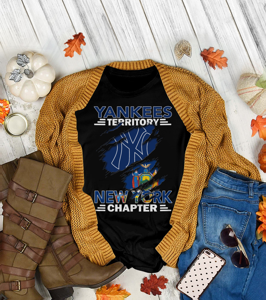 Yankees Territory New York Chapter Flag and Logo Fusion T-Shirt
