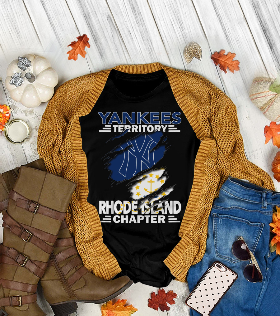 Yankees Territory New York Yankees Logo Rhode Island Chapter T-Shirt