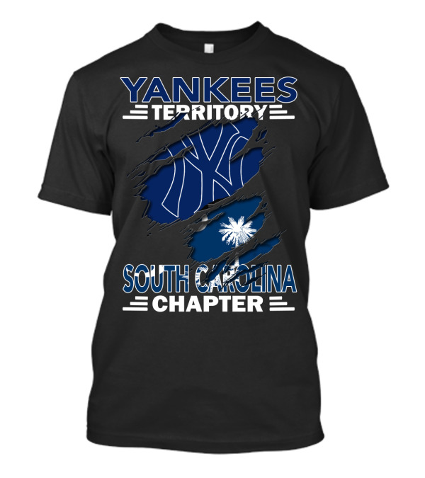 Yankees Territory South Carolina Chapter Yankees Logo South Carolina Flag T-Shirt