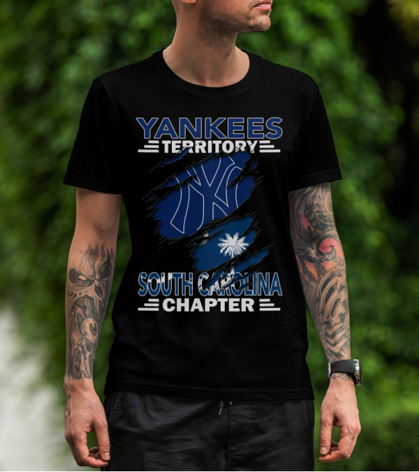 Yankees Territory South Carolina Chapter Yankees Logo South Carolina Flag T-Shirt