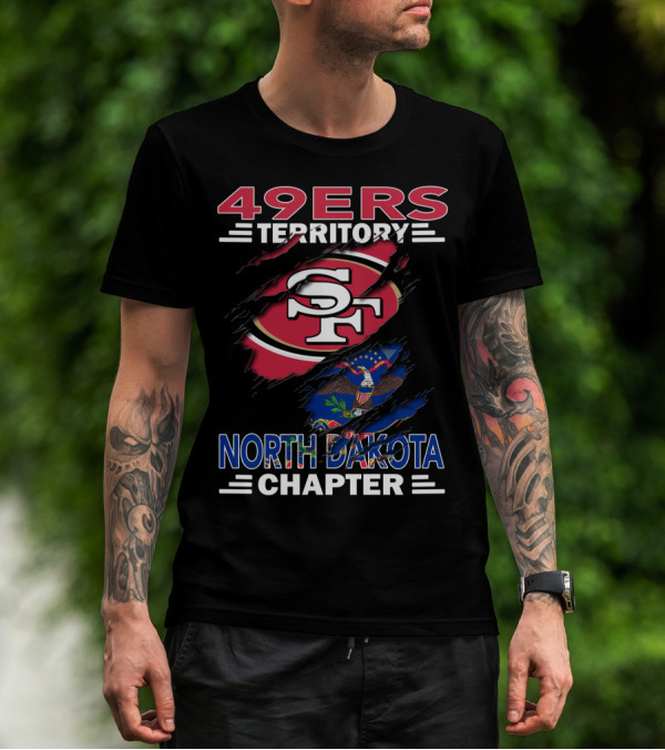 49ers Territory SF Logo North Dakota Chapter Flag T-Shirt