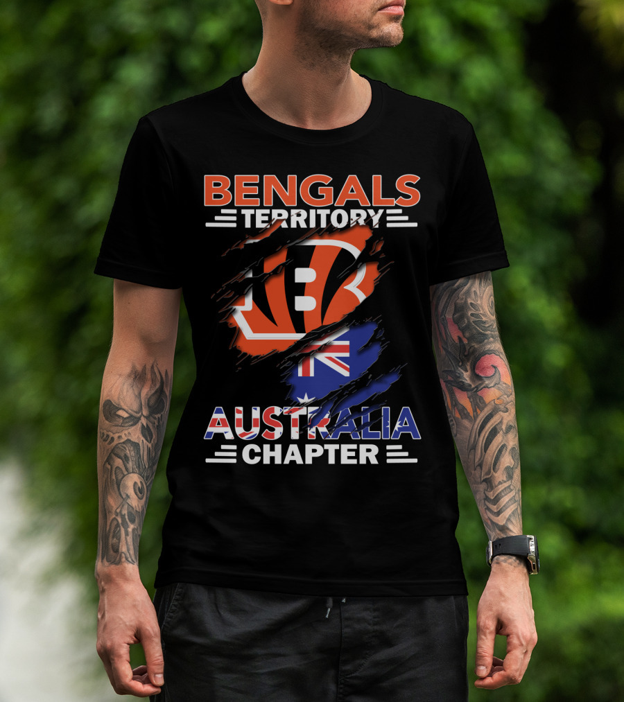 Bengals Territory Australia Chapter With Flag T-Shirt