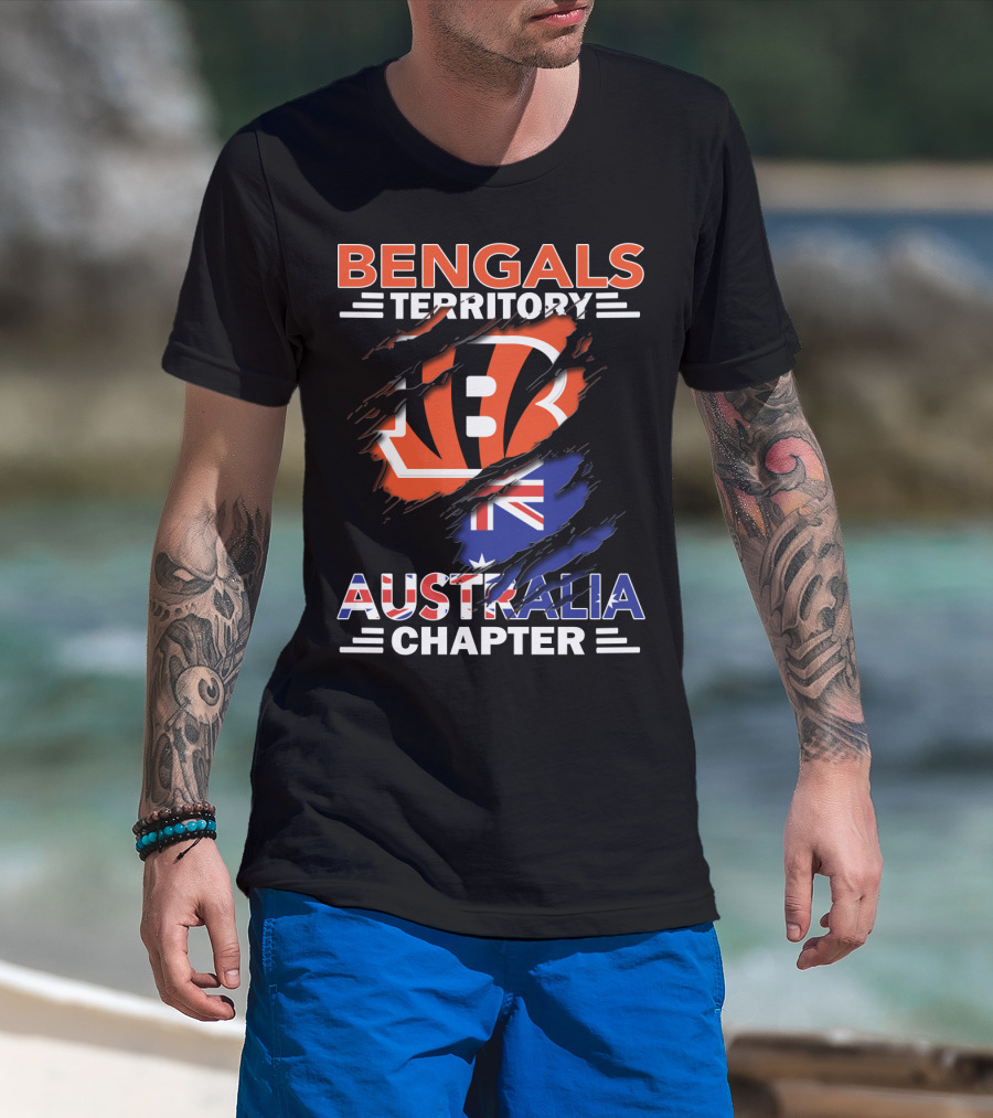 Bengals Territory Australia Chapter With Flag T-Shirt