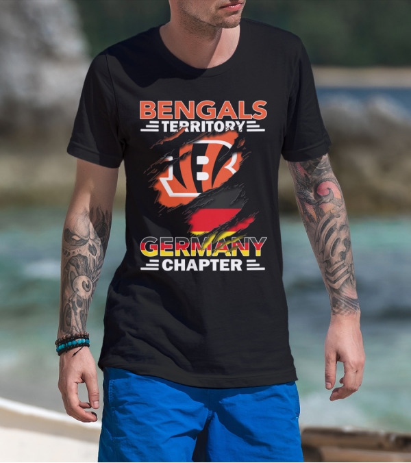 Bengals Territory Germany Chapter Logo With German Flag Elements T-Shirt