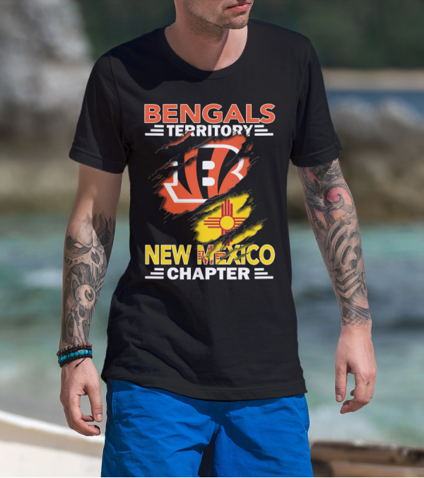 Bengals Territory New Mexico Chapter Ripped T-Shirt
