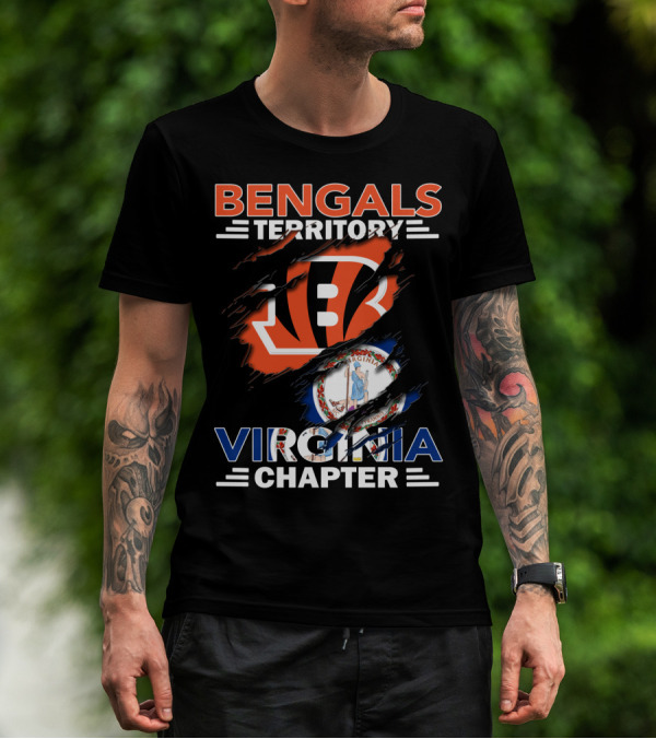 Bengals Territory Virginia Chapter Logo With State Emblem T-Shirt