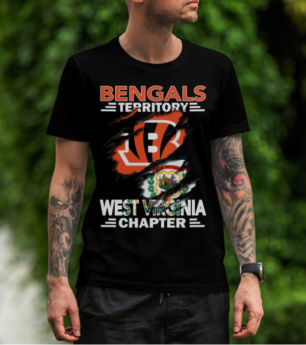 Bengals Territory West Virginia Chapter State Logo NFL Fan Edition T-Shirt