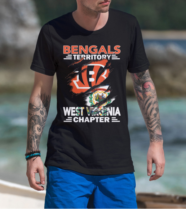 Bengals Territory West Virginia Chapter State Logo NFL Fan Edition T-Shirt