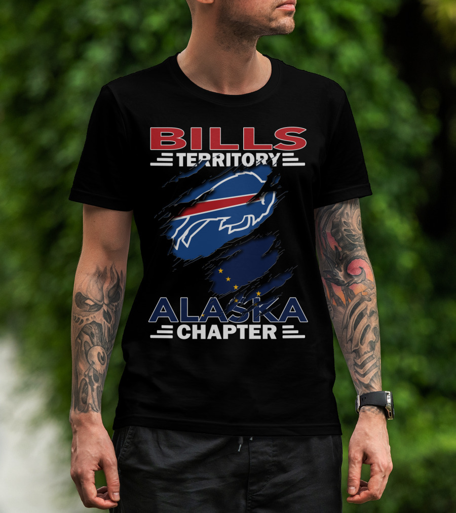 Bills Territory Buffalo Football Alaska Chapter Logo Flag T-Shirt