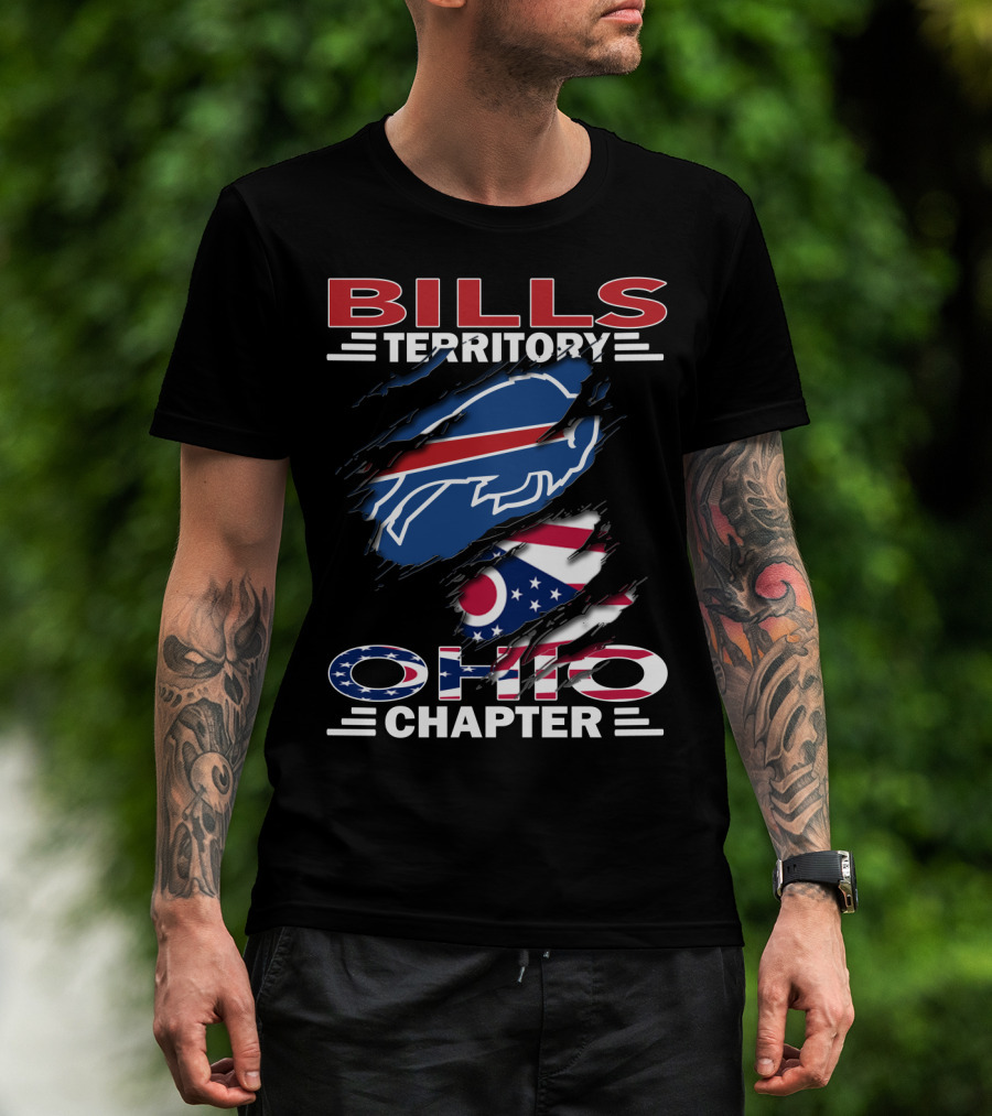 Bills Territory Ohio Chapter Buffalo Football Flag T-Shirt