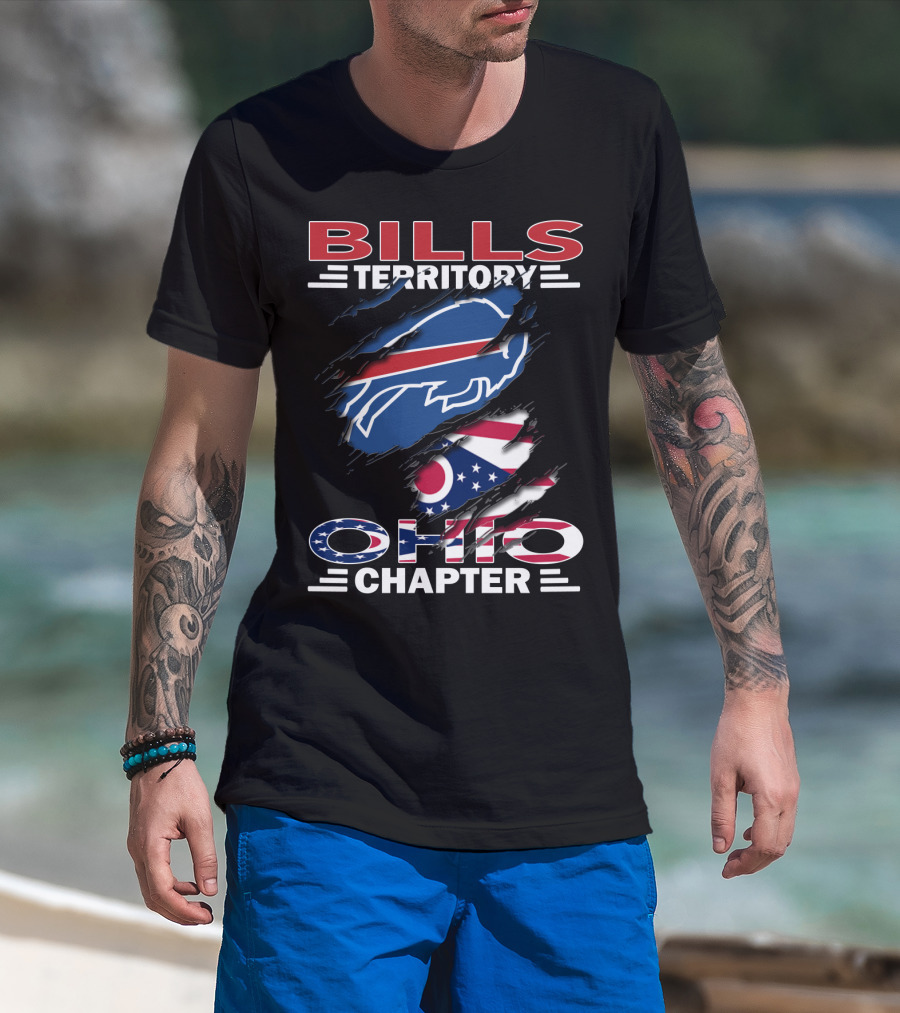 Bills Territory Ohio Chapter Buffalo Football Flag T-Shirt