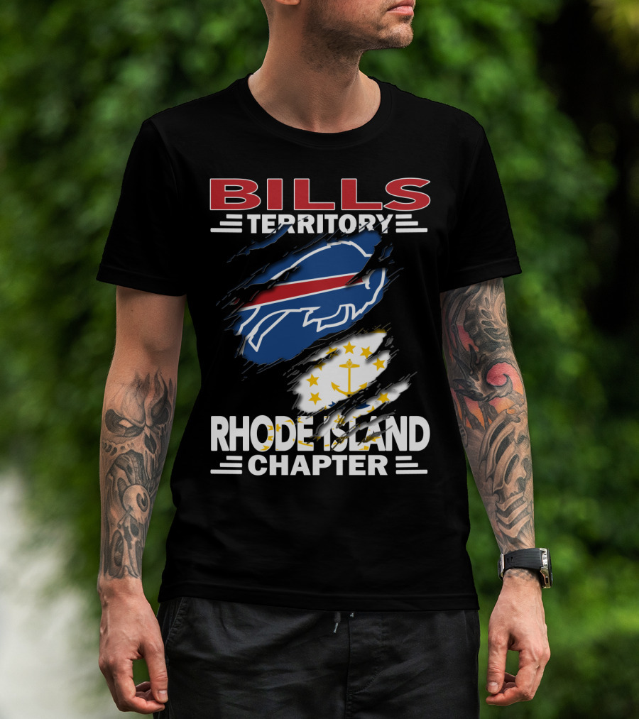 Bills Territory Rhode Island Chapter Blue Red Buffalo And Anchor T-Shirt