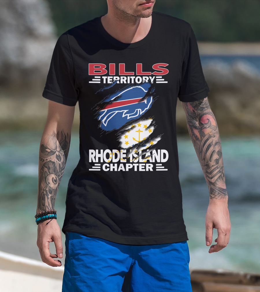 Bills Territory Rhode Island Chapter Blue Red Buffalo And Anchor T-Shirt