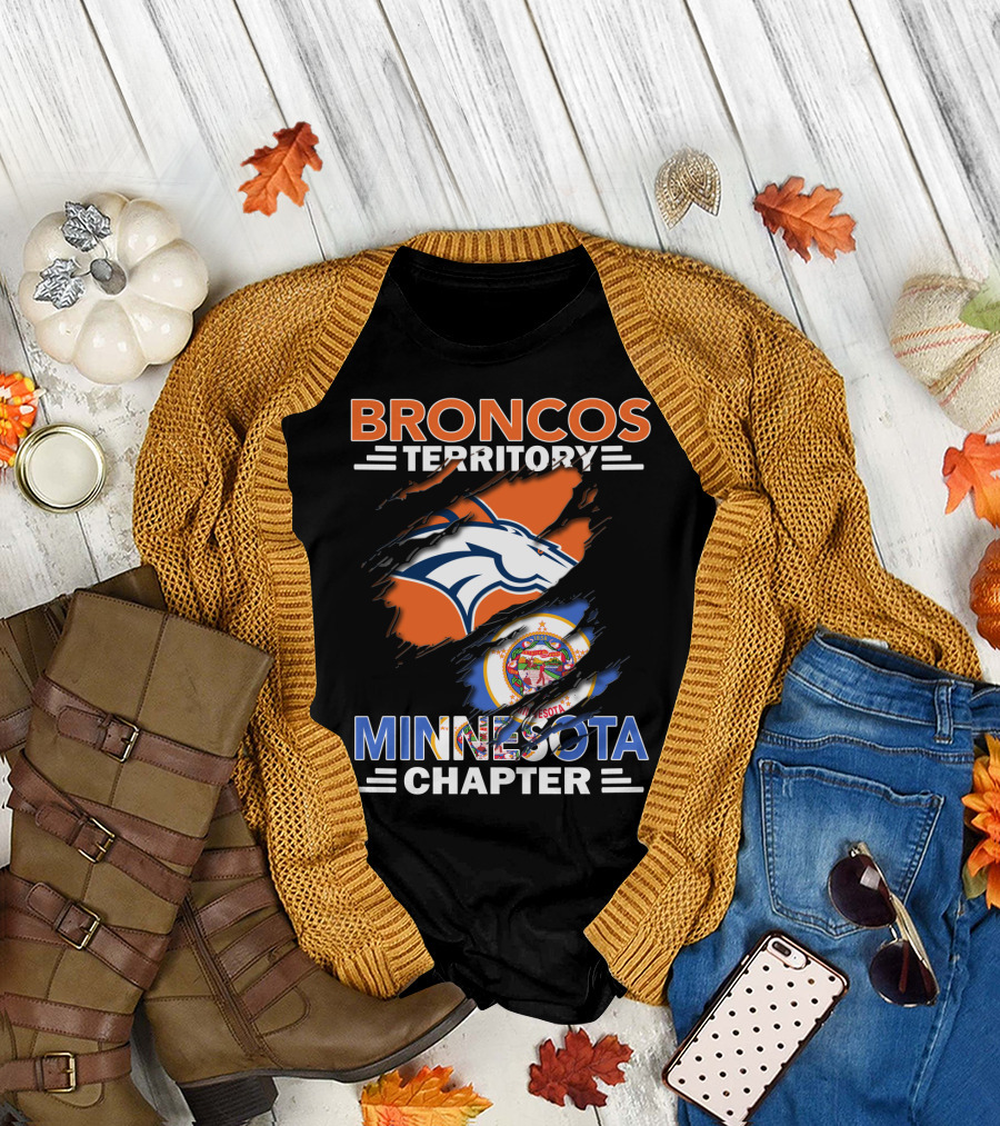 Broncos Territory Minnesota Chapter NFL Football Fan Club State Pride T-Shirt