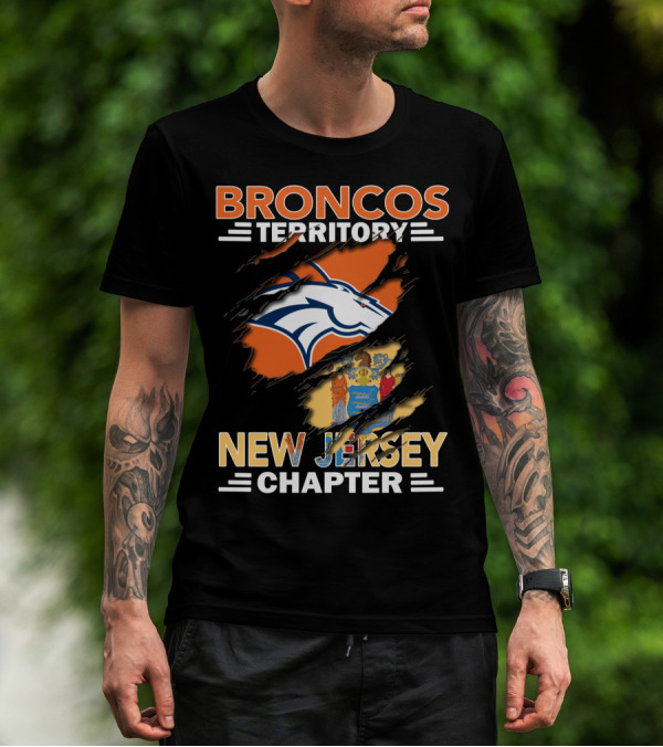 Broncos Territory New Jersey Chapter NFL Team Pride State Emblem T-Shirt