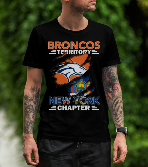 Broncos Territory New York Chapter State Pride Fan Gear T-Shirt