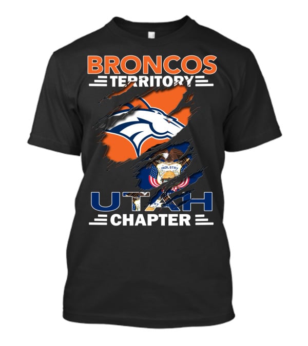 Broncos Territory Utah Chapter Logo With Utah State Seal T-Shirt